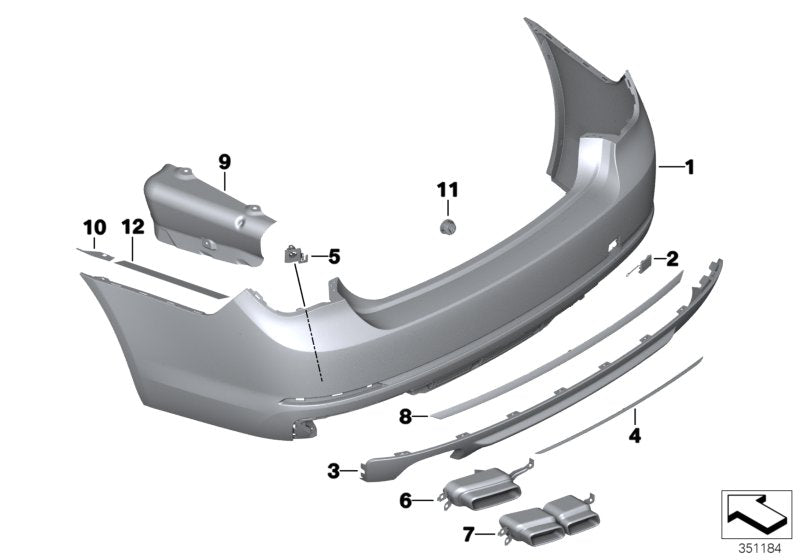 Genuine BMW 51112298341 Set Of Mounts For Pdc Sensor, Rear PDC (Inc. 750Li, Hybrid 7 & 730Li) | ML Performance UK UK Car Parts