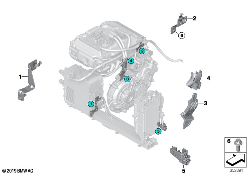 Genuine BMW 12437642605 Holder (Inc. i3 60Ah Rex, i3s 94Ah Rex & i3s 120Ah Rex) | ML Performance UK UK Car Parts