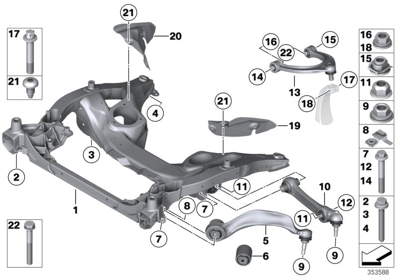 Genuine BMW 31126854613 A-Arm Camber Adjustment, Upper +30MIN (Inc. 750LiX 4.4, Alpina B7 & Alpina B7X) | ML Performance UK UK Car Parts