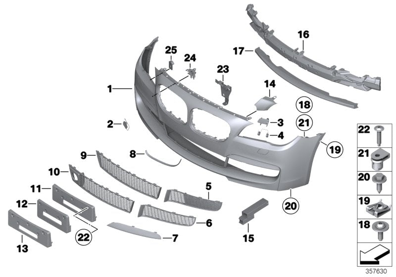 Genuine BMW 51117903818 Deformation Element, Front Lower Right M (Inc. 760i & 760Li) | ML Performance UK UK Car Parts