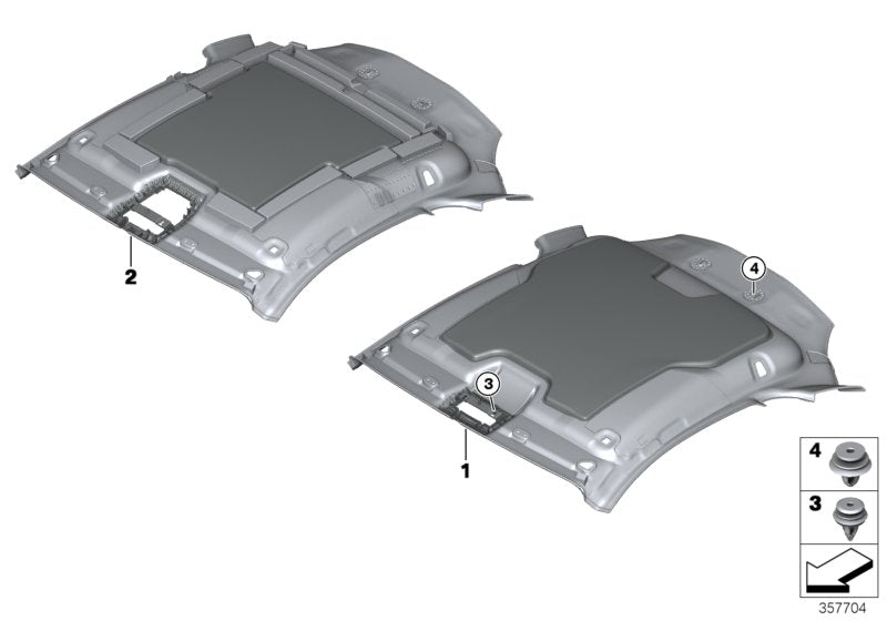 Genuine BMW 51447354684 Headlining ANTHRAZIT (Inc. i8)