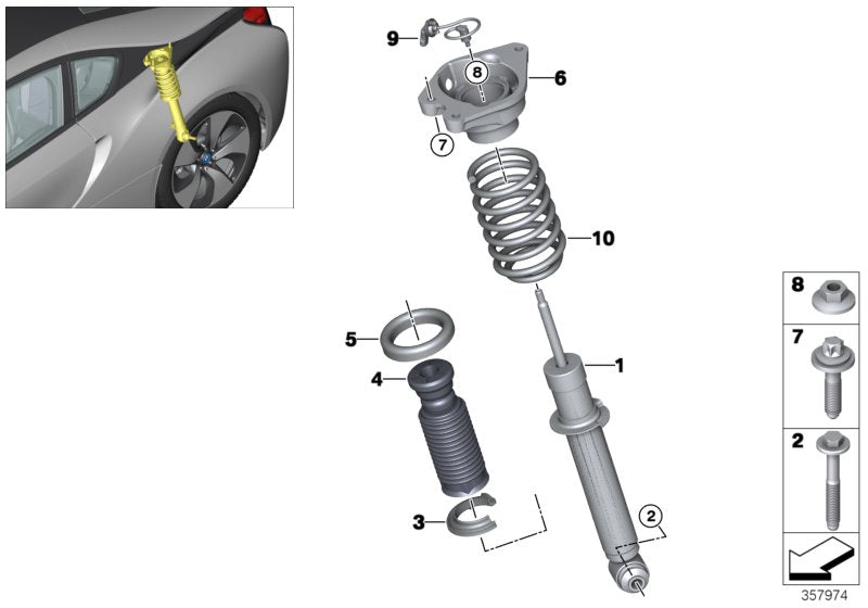 Genuine BMW 33506885365 I15 I12 Left Guide Support (Inc. i8) | ML Performance UK UK Car Parts