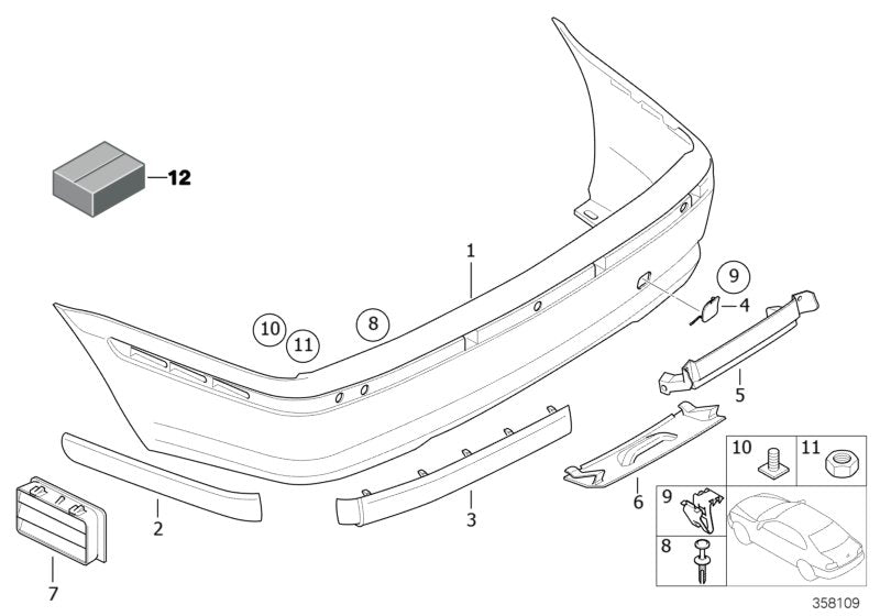 Genuine BMW 51127045526 E46 Trailer Hitch Flap, Prime-Coated (Inc. 330xd, 325xi & 316i 1.6) | ML Performance UK UK Car Parts