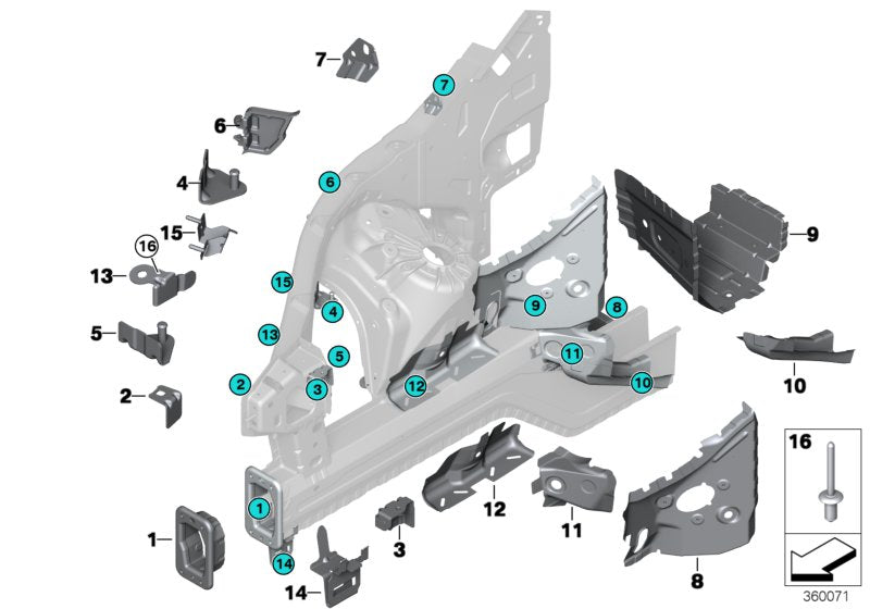 Genuine BMW 41117174384 E71 E70 Bracket Right (Inc. X6) | ML Performance UK UK Car Parts