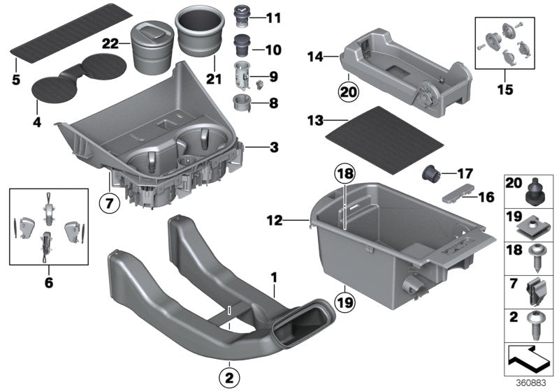 Genuine BMW 51169200879 F25 Rubber Insert, Cup Holder (Inc. X3) | ML Performance UK UK Car Parts