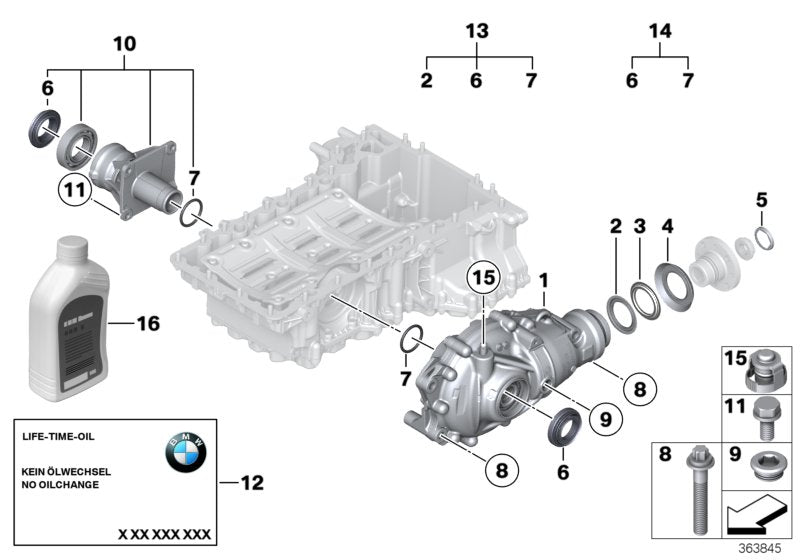 Genuine BMW 31507557374 E60 E61 At-Front Differential I=4,10 (Inc. 525xi) | ML Performance UK UK Car Parts