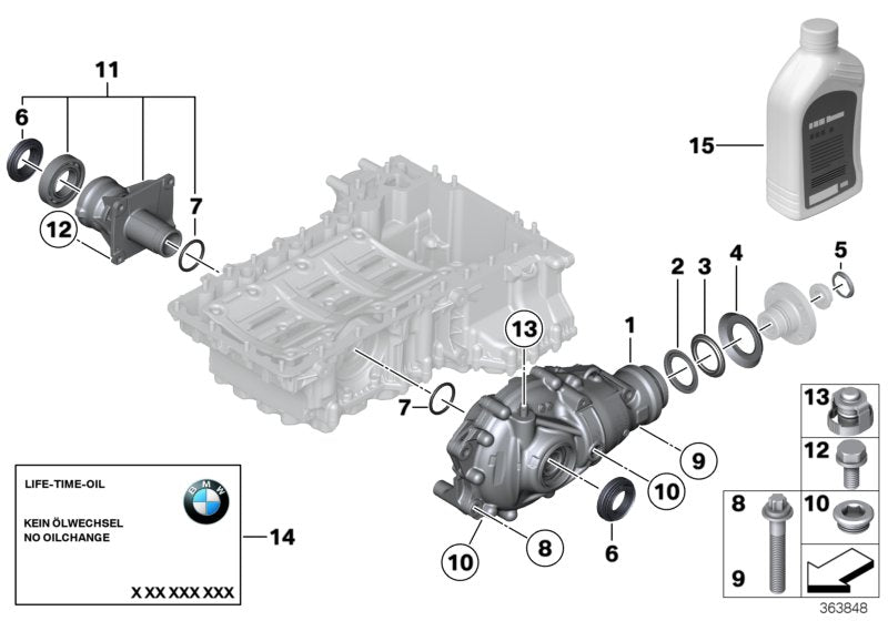 Genuine BMW 31508619487 At-Front Differential I=3,23 (Inc. 745LeX, 420dX & 535iX) | ML Performance UK UK Car Parts