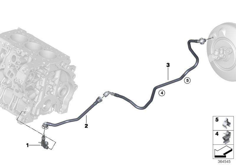 Genuine BMW 11668654730 F39 F40 F20 Vacuum Pipe (Inc. X1 & 218d) | ML Performance UK UK Car Parts