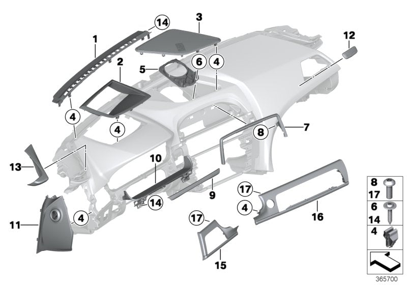 Genuine BMW 51459197520 Cover, I-Panel, Oak, High-Gloss, Center (Inc. 650i, 650iX 4.4 & 640dX) | ML Performance UK UK Car Parts