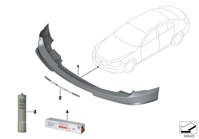 Genuine BMW 51117988551 Primed Front Spoiler (Inc. Alpina B6) | ML Performance UK UK Car Parts