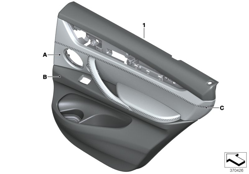 Genuine BMW 51427988430 F15 Door Lining Leather Rear Right INDIVIDUAL (Inc. X5) | ML Performance UK UK Car Parts