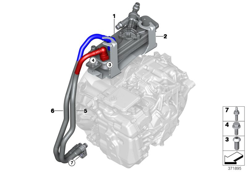 Genuine BMW 17228689497 I12 I15 Transmission Oil Cooler Line, Flow (Inc. i8) | ML Performance UK UK Car Parts