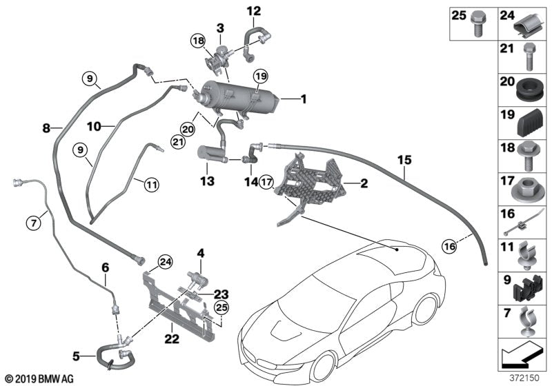 Genuine BMW 16117378063 I15 I12 Adapter Plate (Inc. i8) | ML Performance UK UK Car Parts