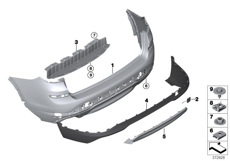 Genuine BMW 51127338789 F26 Bumper Trim Panel, Primed, Rear (Inc. X4) | ML Performance UK UK Car Parts