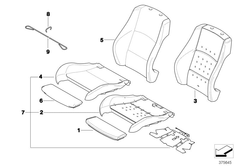 Genuine BMW 52109145667 E88 Seat Cover Leather LEMON (Inc. 128i & 135i) | ML Performance UK UK Car Parts