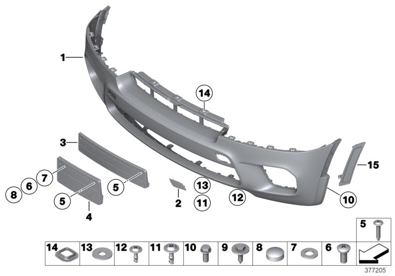 Genuine BMW 51118049701 E70 TriCover, Bumper, Primed, Front M / PDC (Inc. X5) | ML Performance UK UK Car Parts