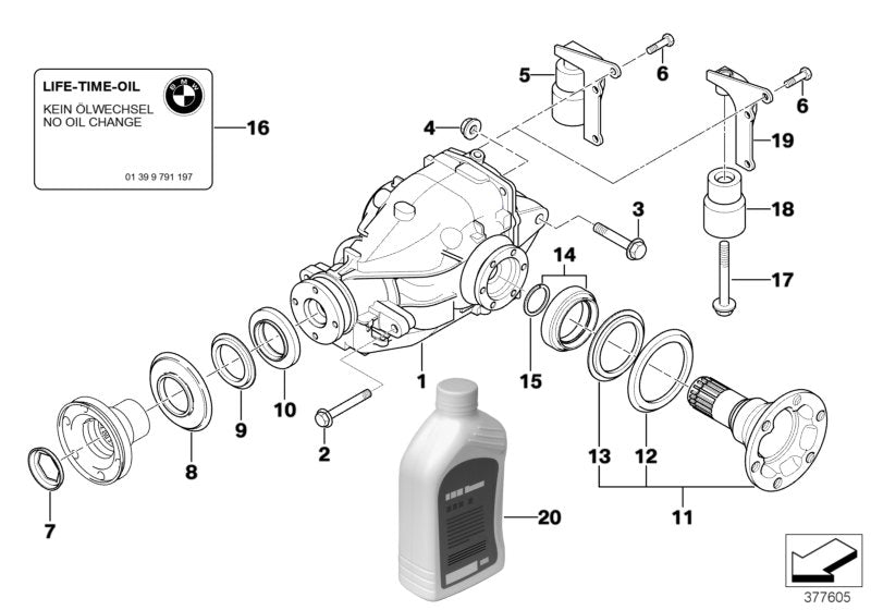 Genuine BMW 33107514198 E85 E46 E86 Exch. Final Drive I=3,64 (Inc. Z4 3.0si, Z4 2.5i & 330i) | ML Performance UK UK Car Parts