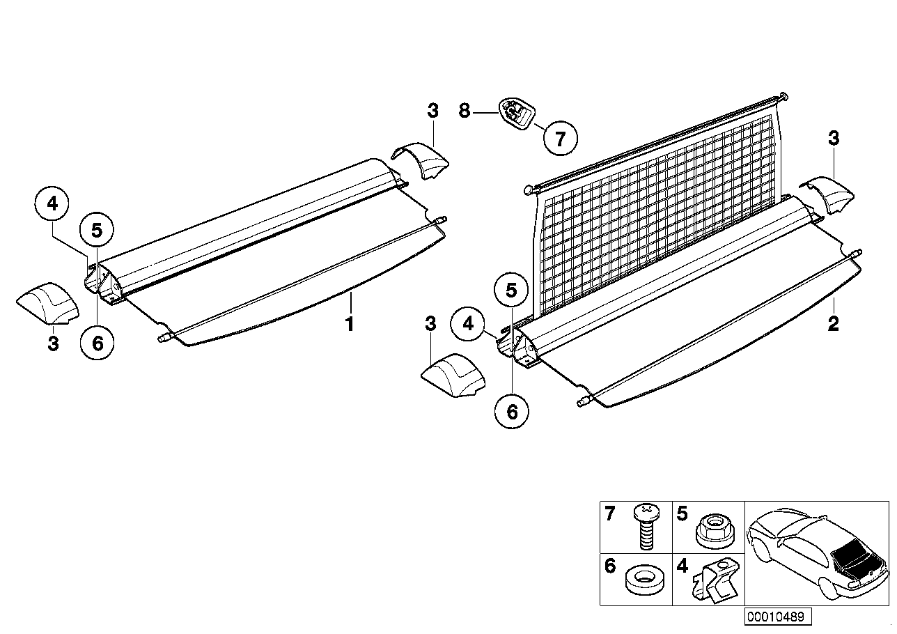 Genuine BMW 51478400134 E36 Roller Blind SCHWARZ (Inc. Z3 3.0i, Z3 2.8 & Z3 M) | ML Performance UK UK Car Parts