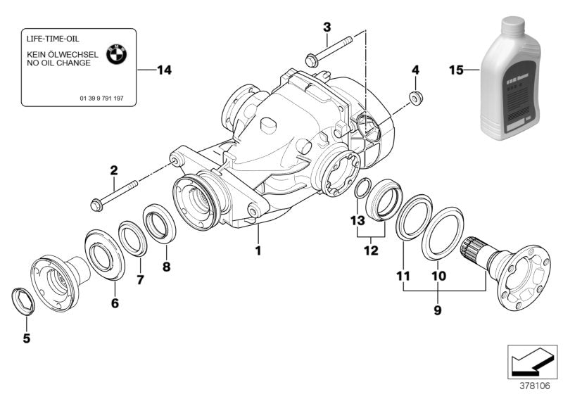 Genuine BMW 33107510656 E53 Exch. Final Drive I=4,10 (Inc. X5 3.0i) | ML Performance UK UK Car Parts