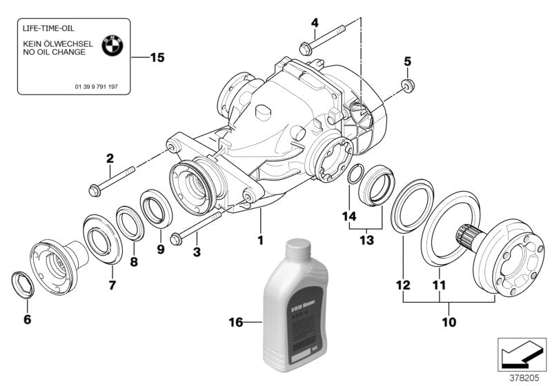 Genuine BMW 33107539902 E60 Exch. Final Drive I=3,38 (Inc. 545i, 540i & 550i) | ML Performance UK UK Car Parts