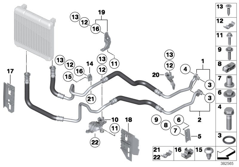 Genuine BMW 17227586893 Bracket, Oil Cooler Line (Inc. 650iX, 650iX 4.4 & 650iX 4.0) | ML Performance UK UK Car Parts