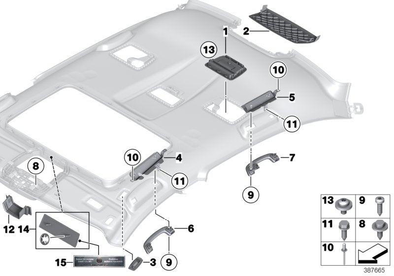 Genuine BMW 51449170572 Vanity Mirror, Rear OYSTER (Inc. 730Ld, 760Li & 750LdX) | ML Performance UK UK Car Parts