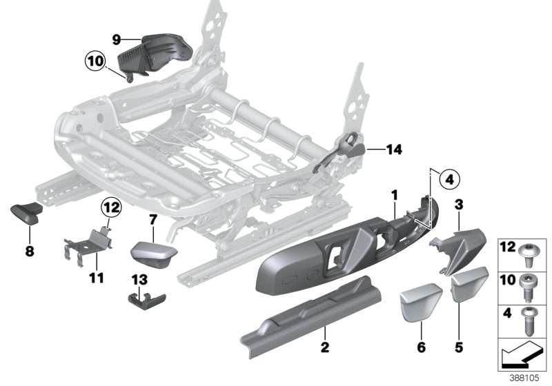 Genuine BMW 52107308190 Trim, Seat Outer Right VENETOBEIGE (Inc. 328dX, 435dX & 430d) | ML Performance UK UK Car Parts