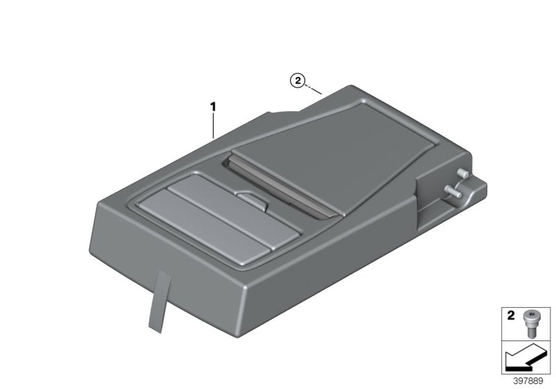 Genuine BMW 52207461529 F46 Center Armrest, Fabric ANTHRAZIT/GRAU (Inc. 220dX, 216i & 216d) | ML Performance UK UK Car Parts