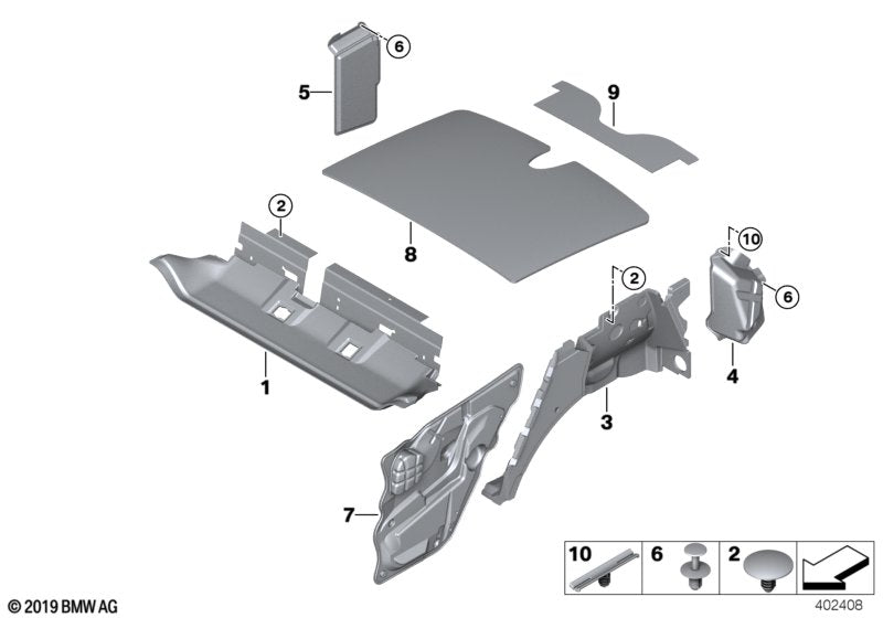 Genuine BMW 51486952704 E70 Sound Insulating Roof Rear (Inc. X5) | ML Performance UK UK Car Parts