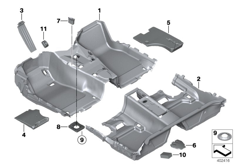 Genuine BMW 51477286627 Floor TriCover, Front VENETOBEIGE (Inc. M3, 335i & 320i) | ML Performance UK UK Car Parts