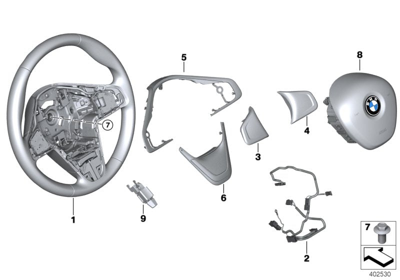 Genuine BMW 32306860357 F46 Sport Steering Wheel, Leather (Inc. X1 & X2 20iX) | ML Performance UK UK Car Parts