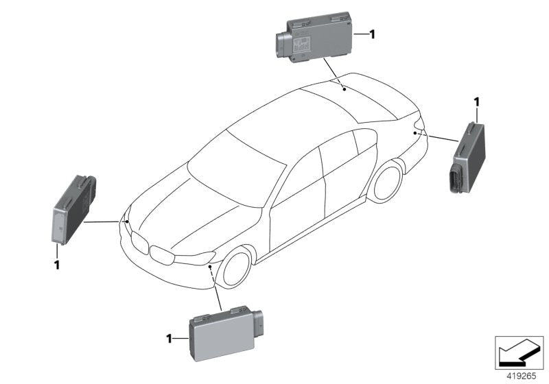 Genuine BMW 66326893736 G07 G05 RR31 Radar Sensor, Close Range SRR-01 (Inc. X7 50iX, M850iX & Cullinan) | ML Performance UK UK Car Parts