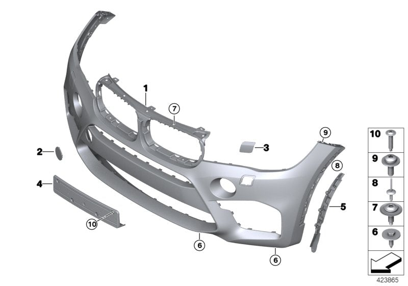 Genuine BMW 51118056717 TriCover, Bumper, Primed, Front US (Inc. X6 M) | ML Performance UK UK Car Parts