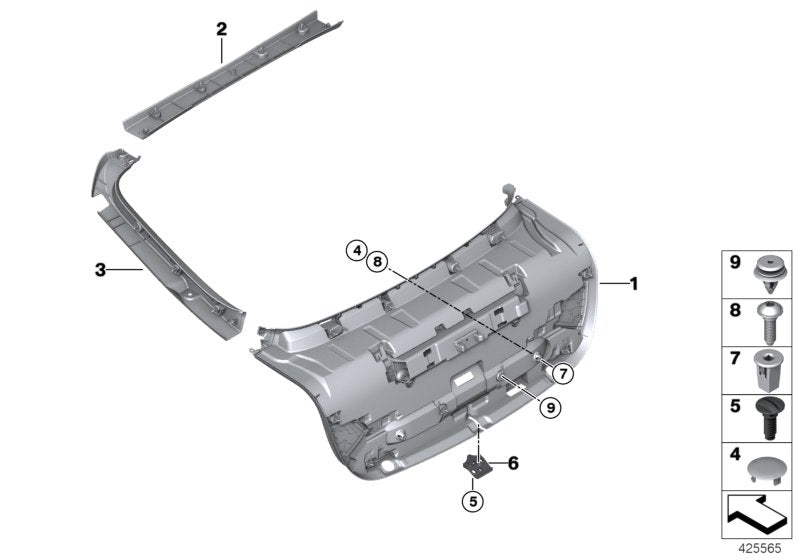 Genuine BMW 51497365860 Trim Panel, Trunk Lid, Center SCHWARZ (Inc. 435iX, 420iX & 435i) | ML Performance UK UK Car Parts