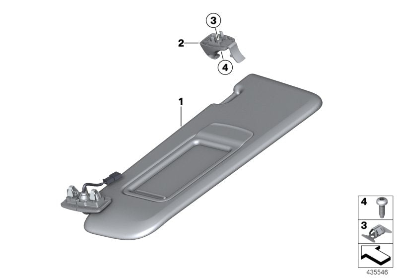 Genuine BMW 51167486759 F25 F26 Sun Visor Bracket SAVANNABEIGE (Inc. X4 35dX & X3) | ML Performance UK UK Car Parts