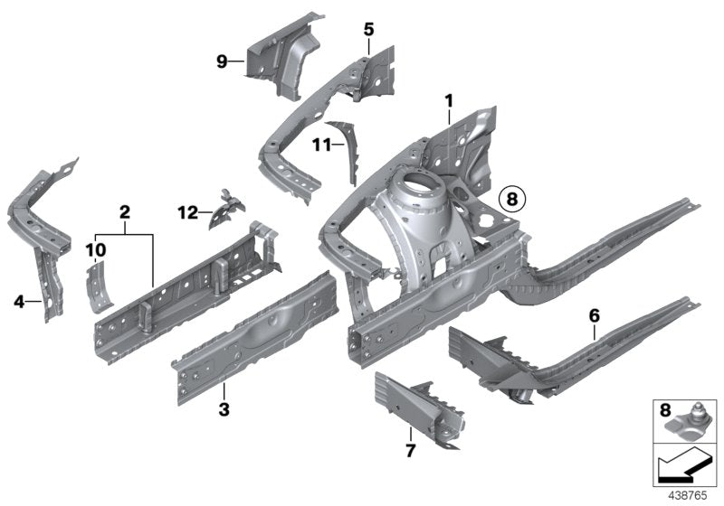 Genuine BMW 41007377921 F83 Connection Pcs, Wheel House/Entrance,Lft (Inc. 118dX, 120d & 420i) | ML Performance UK UK Car Parts