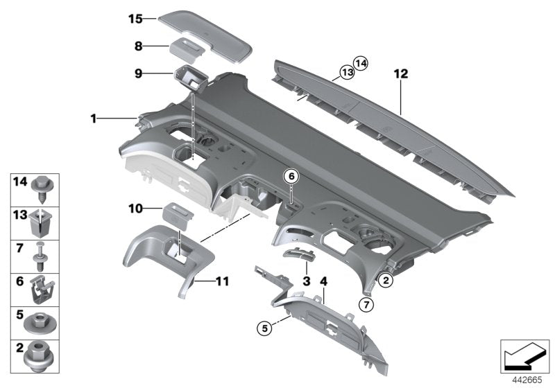 Genuine BMW 51467411950 G11 Rear Window Shelf In Alcantara ANTHRAZIT (Inc. 745eX, 740dX & 740eX) | ML Performance UK UK Car Parts