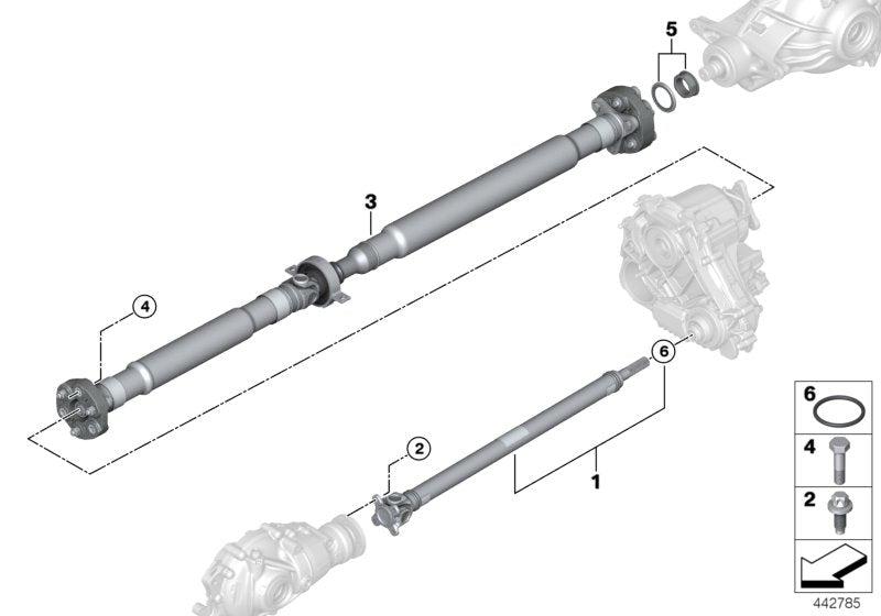 Genuine BMW 26108697272 Drive Shaft Assy Rear L=1648mm (Inc. M760iX & M760LiX) | ML Performance UK UK Car Parts