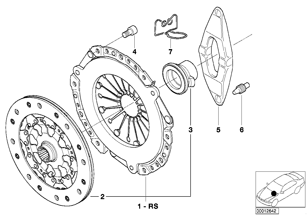 Genuine BMW 21217526590 E39 E52 E31 Clutch Plate D=240mm (Inc. 320d, 525d & 840Ci) | ML Performance UK UK Car Parts