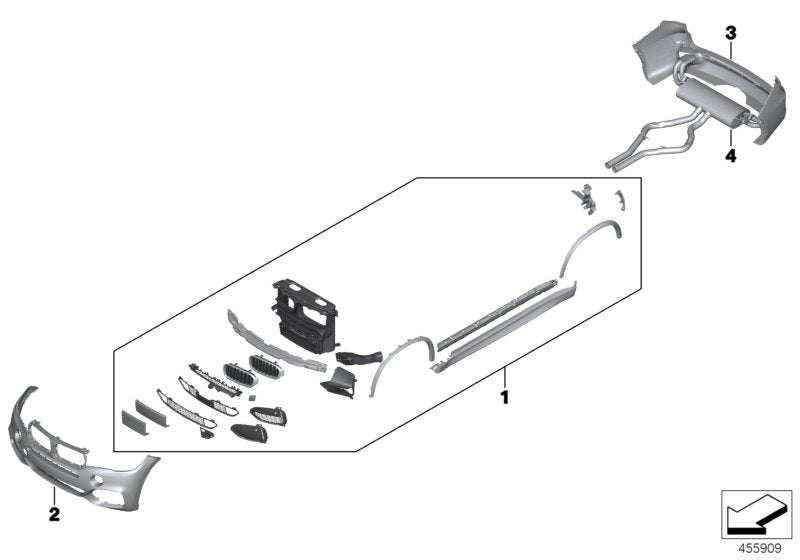 Genuine BMW 51118062462 F15 TriCover, Bumper, Primed, Front ICAM (Inc. X5) | ML Performance UK UK Car Parts