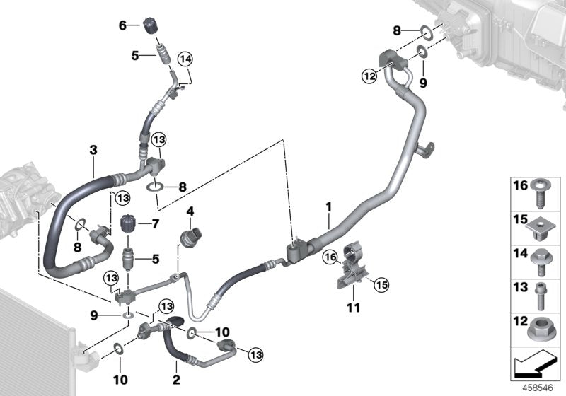 Genuine BMW 64539324804 G30 G11 Refrigerant Line, Dual Line R1234YF (Inc. Alpina B7, 750Li & 750iX) | ML Performance UK UK Car Parts