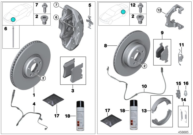 Genuine BMW 34116898728 E70 E71 Brake Disc, Lightweight,Ventilated,Right 395X36 (Inc. X5 M & X6 M) | ML Performance UK UK Car Parts