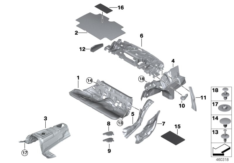 Genuine BMW 51478064299 Sound Insulation Trunk Left (Inc. M3) | ML Performance UK UK Car Parts