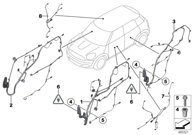 Genuine BMW 61129352564 Driver's Side Door Cable Harness (Inc. Cooper S ALL4, Cooper S & JCW) | ML Performance UK UK Car Parts