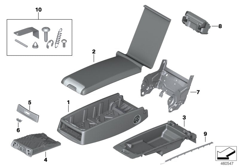 Genuine BMW 52207440506 G11 Cover, Armrest Leather NAEW ELF.WEISS (Inc. 745eX, 740i & 740iX) | ML Performance UK UK Car Parts