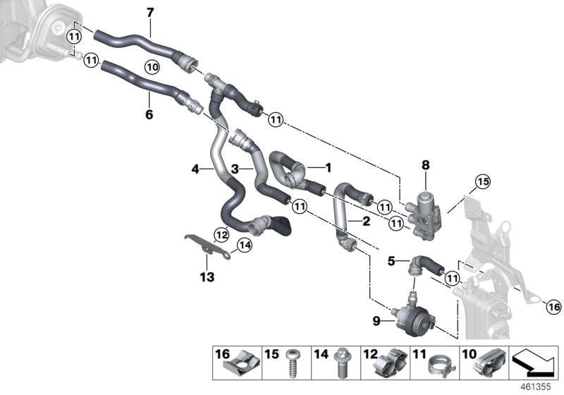 Genuine BMW 64219361962 Hose Clamp (Inc. 330e) | ML Performance UK UK Car Parts