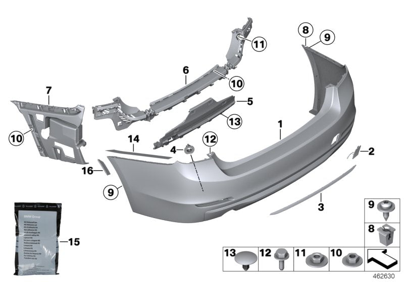 Genuine BMW 51127312749 Flap, Towing Eye, Primed (Inc. 328dX, 328iX & 335i) | ML Performance UK UK Car Parts