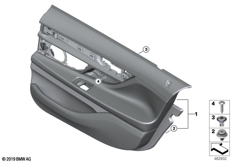 Genuine BMW 51427448359 Door Lining Leather Rear Left SCHWARZ (Inc. M760iX, 740i & 750iX) | ML Performance UK UK Car Parts