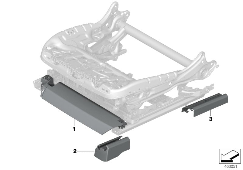 Genuine BMW 52107991146 Cover, Seat Rail, Front Right RAUCHWEISS (Inc. 745eX, 750Li & 740Li) | ML Performance UK UK Car Parts