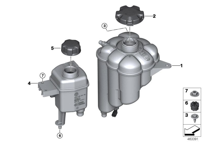 Genuine BMW 17137591214 F15 E72 Expansion Tank (Inc. X5 40eX & Hybrid X6) | ML Performance UK Car Parts